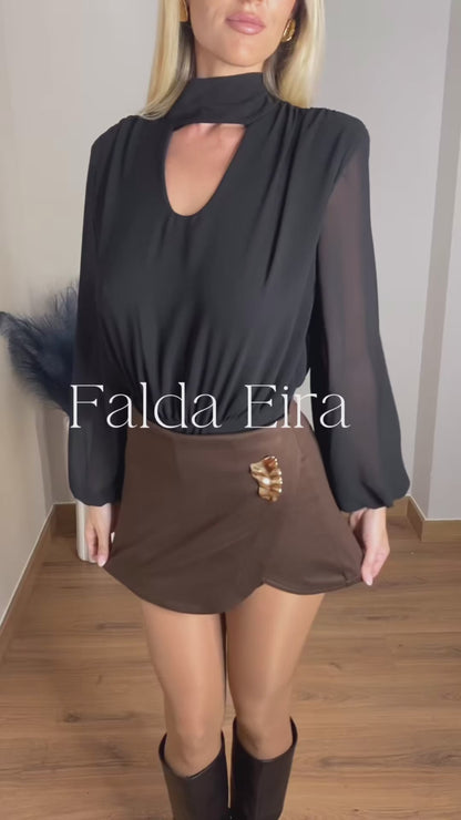 Falda Eira Marrón